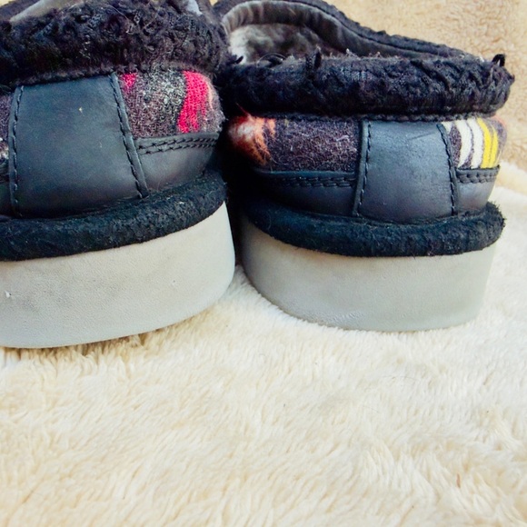 UGG MEN TASMAN WOODMONT MULTI COLORED SHEARLING WOOL SHOE US 11 EUC - Picture 6 of 8